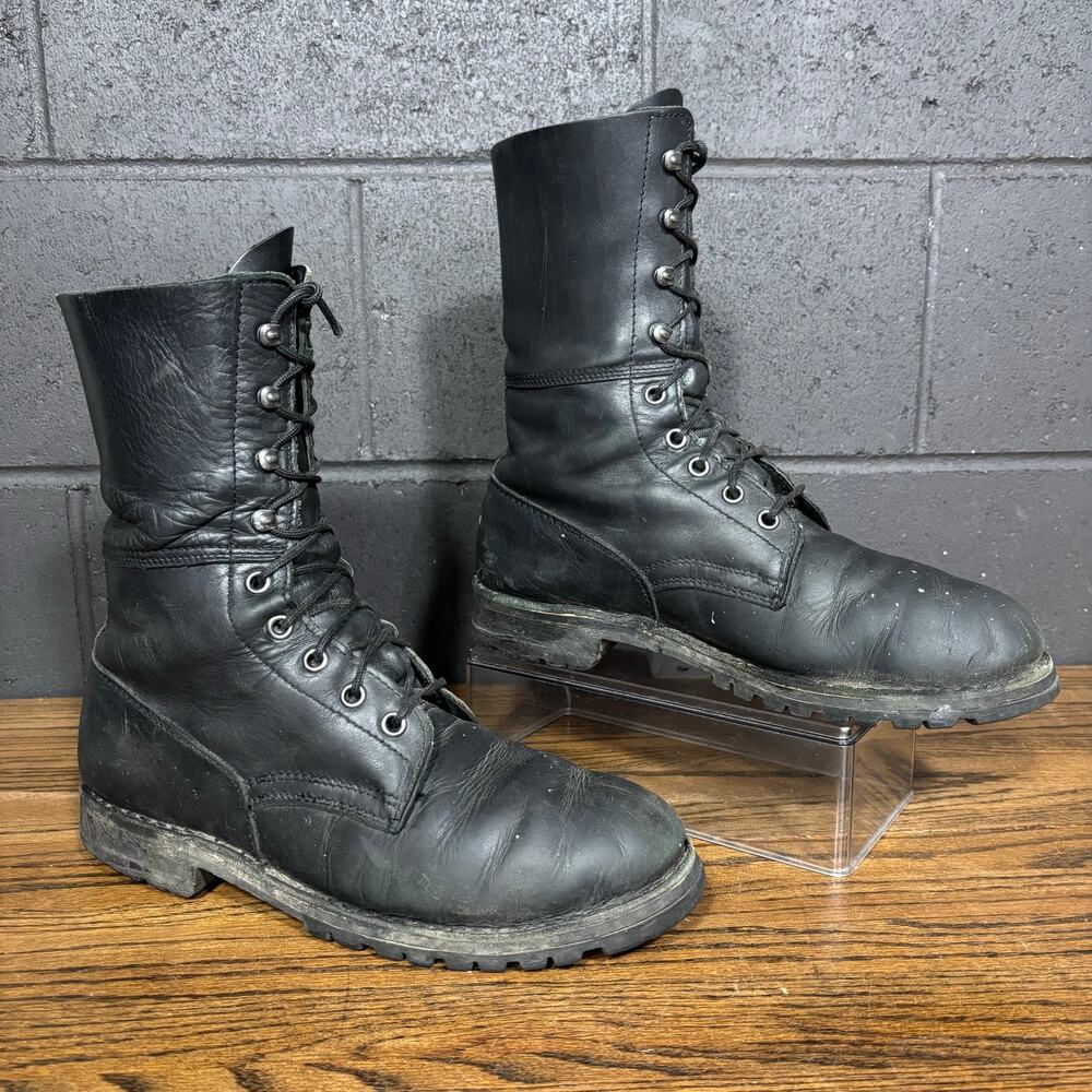 German Military Combat Boots EU 46 Black Leather Heereseigentum Army 2008